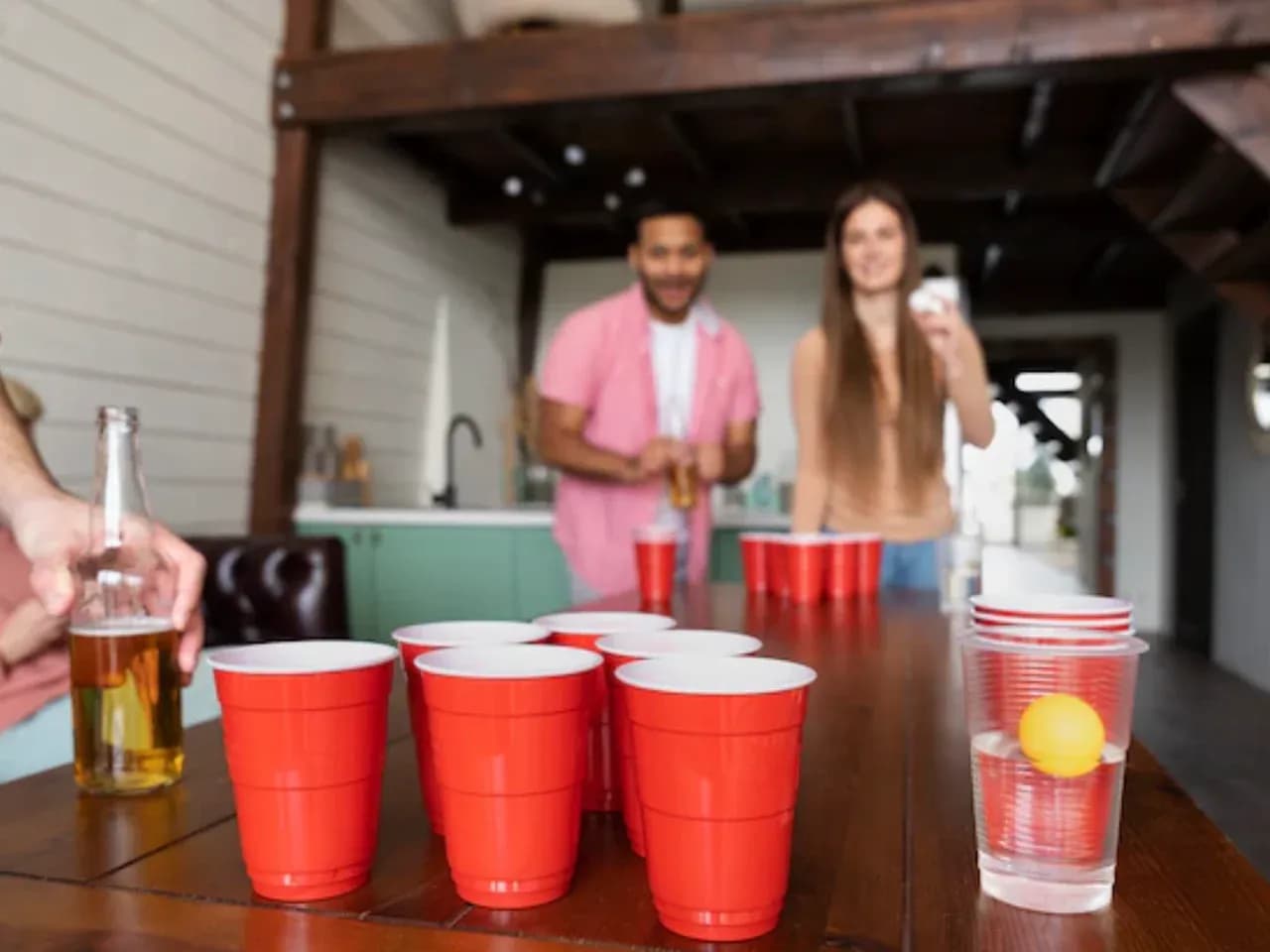 Игра бирпонг на дне рождении