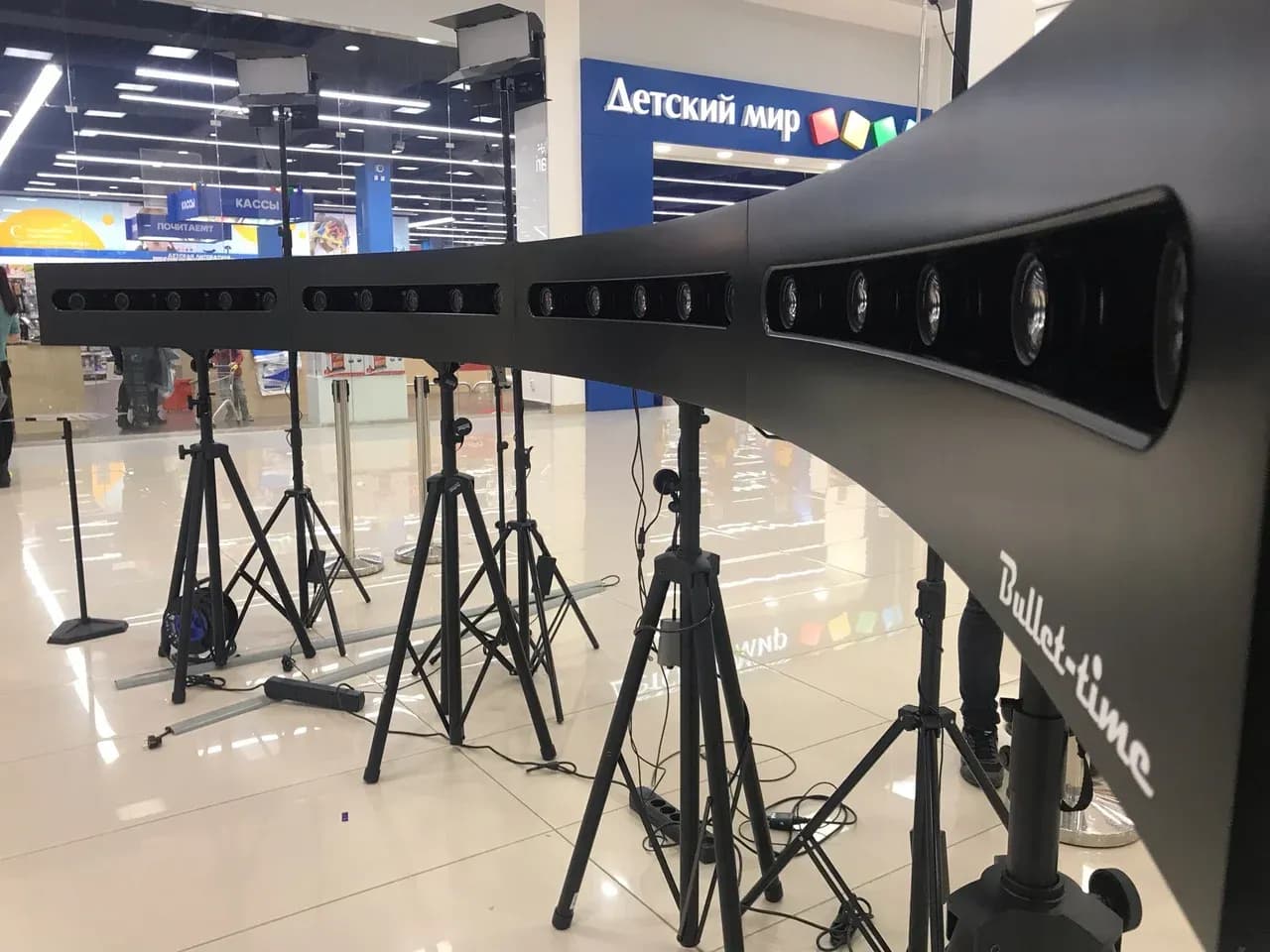 Пример оборудования bullet time большим количеством камер с ИИ