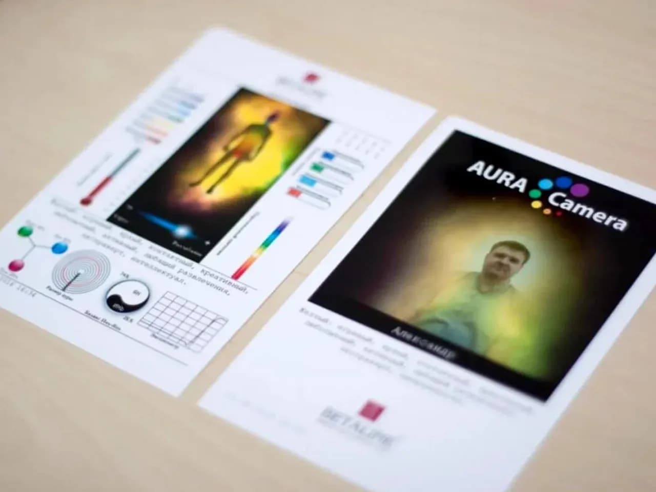 Распечатка ауры: результат аура камеры с визуализацией и фото гостя