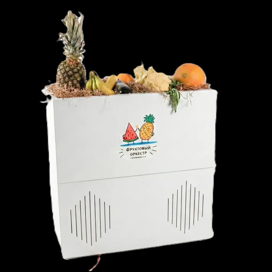 Фруктовый оркестр без фона: стол с музыкальными фруктами для аренды