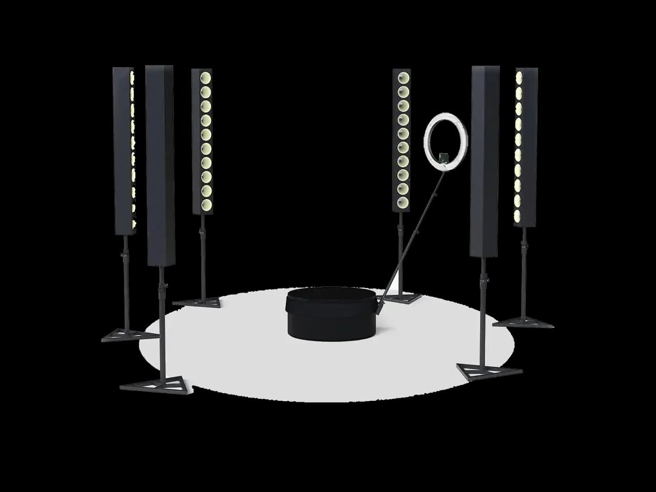 Комплект слоумо 360: платформа, световые стойки и оборудование для видеозоны