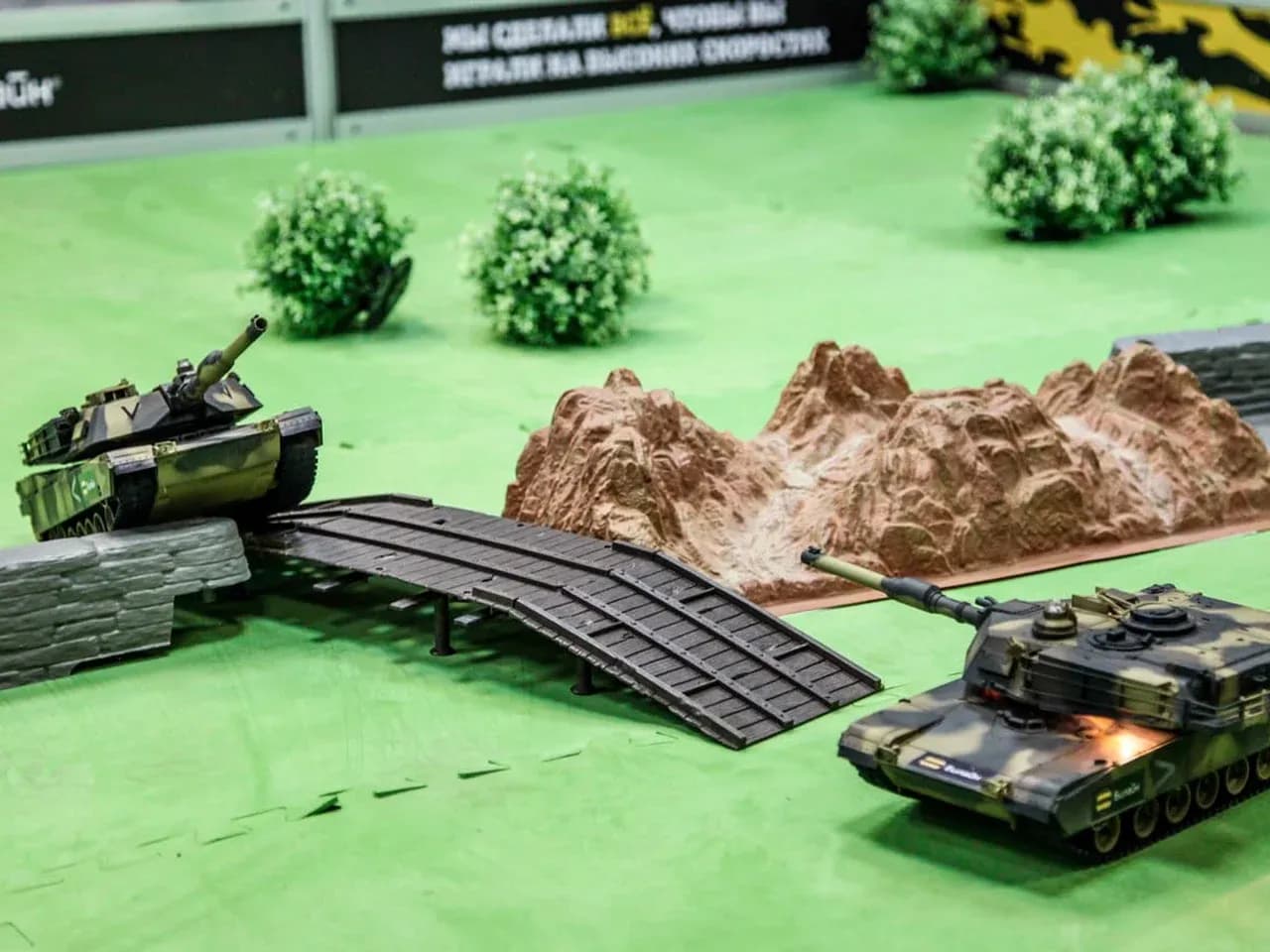 Полигон для танкового боя на радиоуправлении
