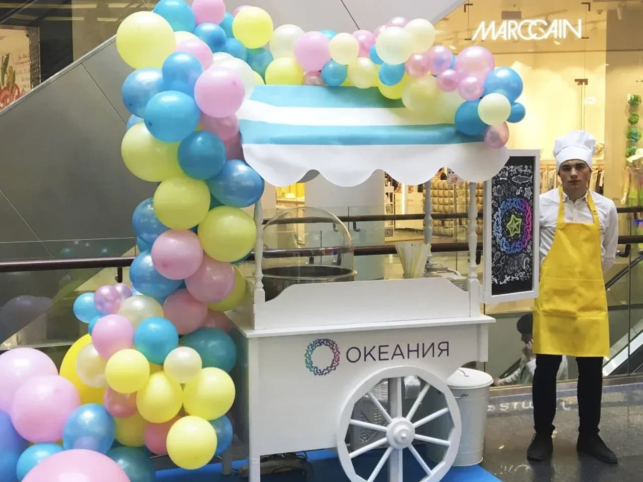 Тележка с сахарной ватой на мероприятии: выездная сладкая станция с оператором