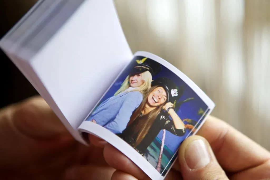 Книжка с фотографиями в руках у гостя