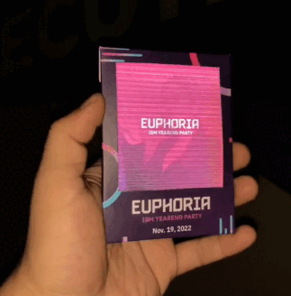 Брендированная карточка-переливашка с логотипом